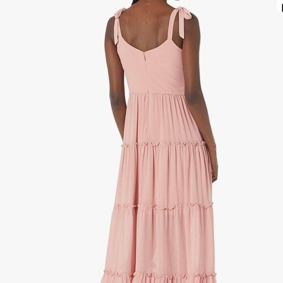 Dress The Population Adonia Sleeveless Square-Neck Maxi Gown Blush Size Small - Picture 3 of 12